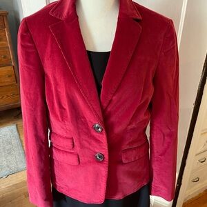 Jones New York Rich Red Velvet Blazer